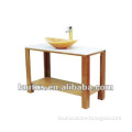 natural stone sink with wooden frame